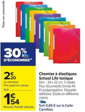 Chemise à élastiques school life tonique