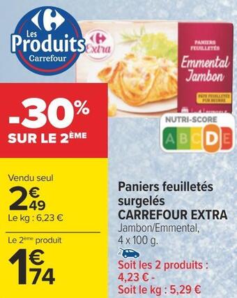 Carrefour Carrefour extra paniers feuilletés surgelés offre