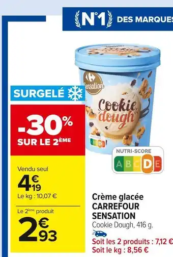 Carrefour Market Carrefour sensation crème glacée offre