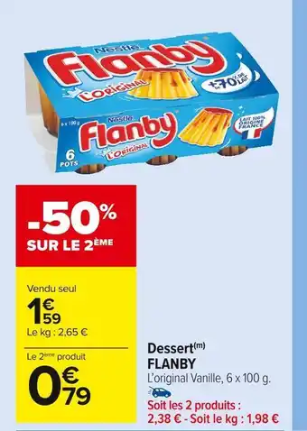 Carrefour Market Flanby dessert offre