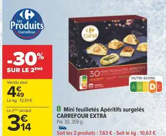 Carrefour Carrefour extra mini feuilletés apéritifs surgelés offre