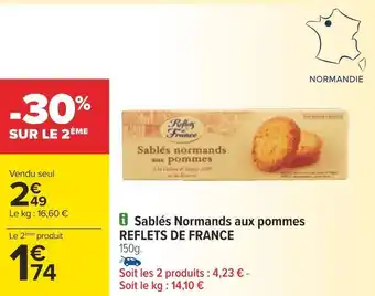 Carrefour Reflets de france sablés normands aux pommes offre