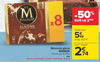 Carrefour Magnum bâtonnets glacés offre