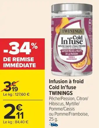 Twinings infusion à froid cold in'fuse