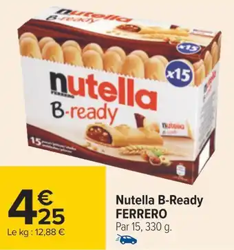 Carrefour Ferrero nutella b-ready offre