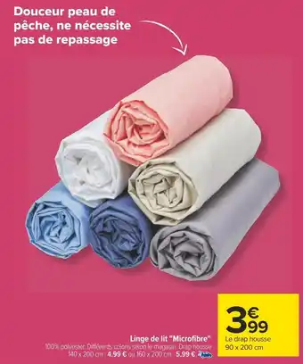Carrefour Linge de lit microfibre offre
