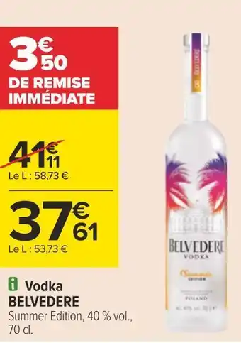 Carrefour Belvedere vodka offre