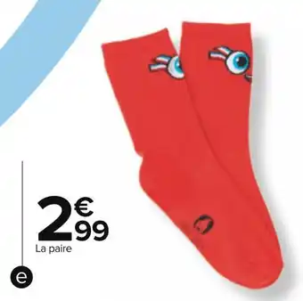 Carrefour Mi-chaussettes enfant mascotte de paris 2024 offre