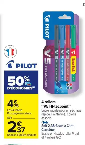 Carrefour Market Pilot 4 rollers v5 hi-tecpoint offre