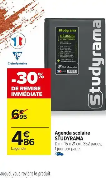 Carrefour Market Studyrama agenda scolaire offre