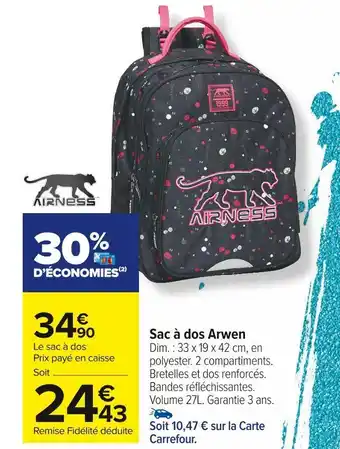Airness sac Ă dos arwen