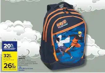 Carrefour Market Naruto sac à dos offre