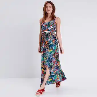 Robe longue évasée vert émerau...