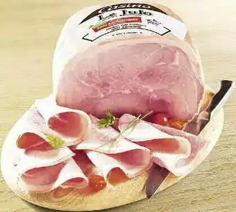Petit Casino JAMBON CUIT SUPÉRIEUR AVEC COUENNE PORCS ÉLEVÉS SANS ANTIBIOTIQUES DÈS LA NAISSANCE LE JULO offre