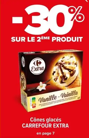 Carrefour Drive Cônes glacés CARREFOUR EXTRA offre