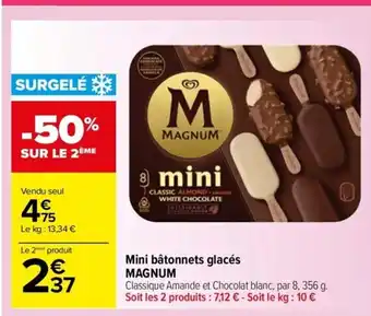 Carrefour Drive Mini bâtonnets glacés MAGNUM offre
