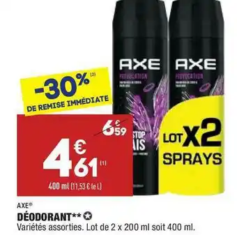 ALDI Déodorant Axe offre
