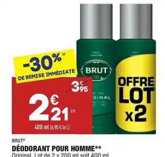 ALDI Déodorant Pour Homme Brut offre