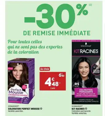 ALDI Coloration Perfect Mousse, Kit Racines Schwarzkopf offre