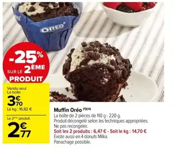 Carrefour Drive Muffin Oreo (¹)(m) offre