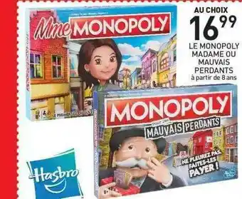 Le Monopoly Madame Ou Mauvais Perdants