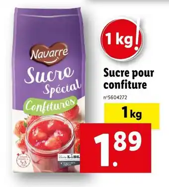 Lidl Navarre sucre pour confiture offre