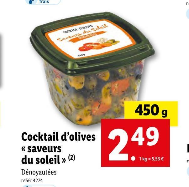 Promo Cocktail d’olives saveurs du soleil chez Lidl