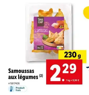 Lidl Samoussas aux légumes offre