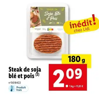 Lidl Steak de soja blé et pois offre