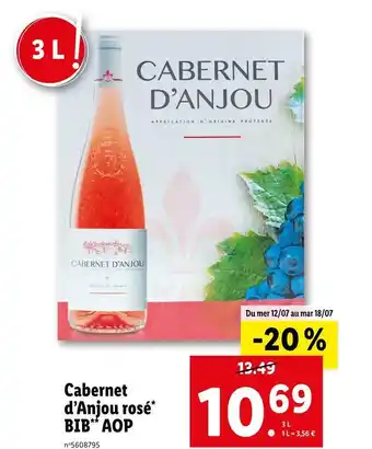 Cabernet d’anjou rosé bib aop