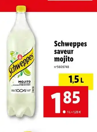 Lidl Schweppes schweppes saveur mojito offre