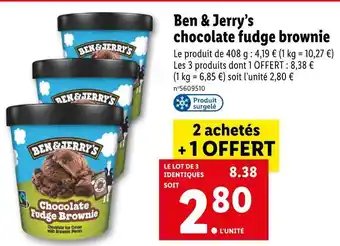 Lidl Ben & jerry’s chocolate fudge brownie offre