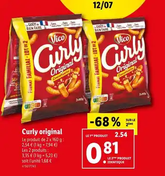 Lidl Curly curly original offre