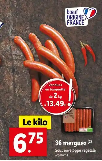 Lidl 36 merguez offre