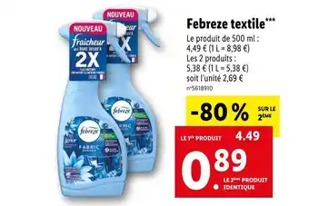 Lidl Febreze febreze textile* offre