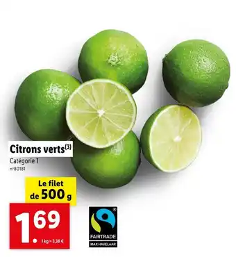 Lidl Citrons verts offre