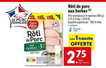 Saint alby rôti de porc aux herbes