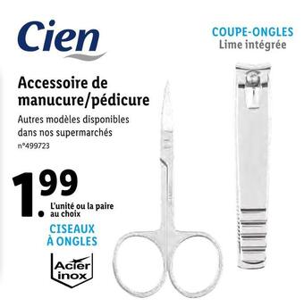 Lidl Cien accessoire de manucure/pédicure offre