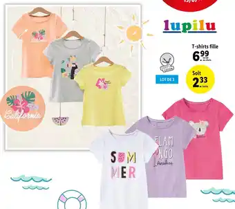 Lidl Lupilu t-shirts fille offre