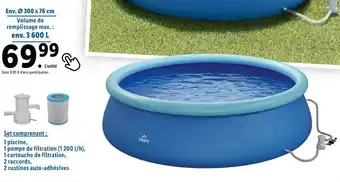 Lidl Crivit piscine quick-up avec pompe de filtration offre
