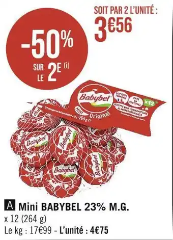 Casino Supermarchés Babybel mini babybel 23% m.g. offre