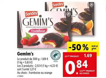 Lidl Sondey gemim’s offre