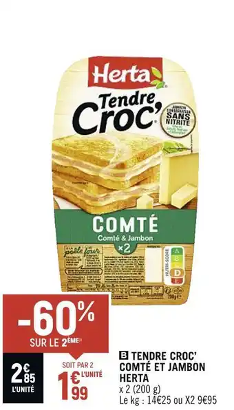 Spar Herta tendre croc’ comté et jambon offre