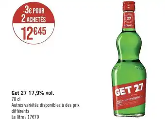 Casino Supermarchés Get 27 get 27 17,9% vol. offre