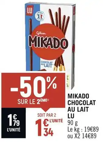 Spar Lu mikado chocolat au lait offre
