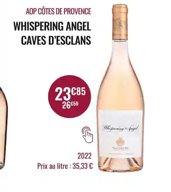 Nicolas Whispering angel caves d’esclans aop côtes de provence offre