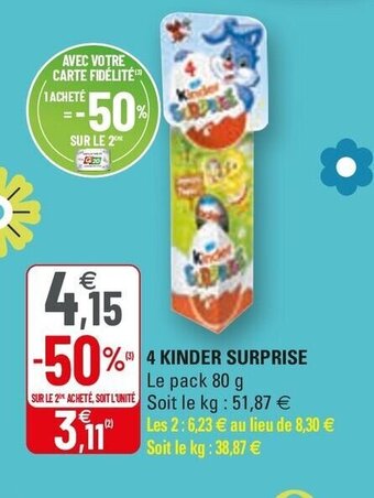 G20 4 Kinder Surprise offre