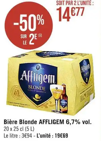 Casino Supermarchés Affligem bière blonde 6,7% vol. offre