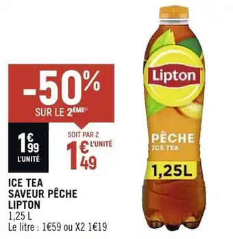 Spar Lipton ice tea saveur pêche offre
