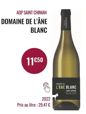 Nicolas Domaine de l’âne blanc aop saint chinian offre